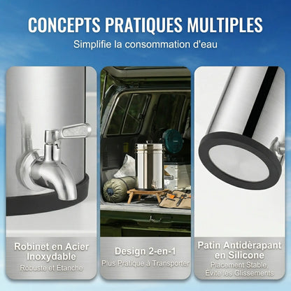 Stainless steel gravity water purifier