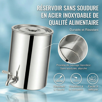 Purificateur d'Eau par Gravité en Acier Inoxydable — 5,5 L