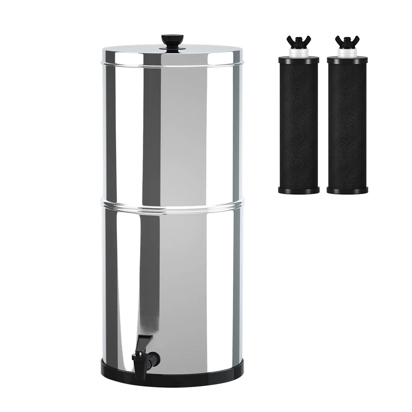 Stainless steel gravity water purifier