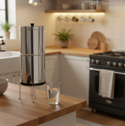 Stainless steel gravity water purifier